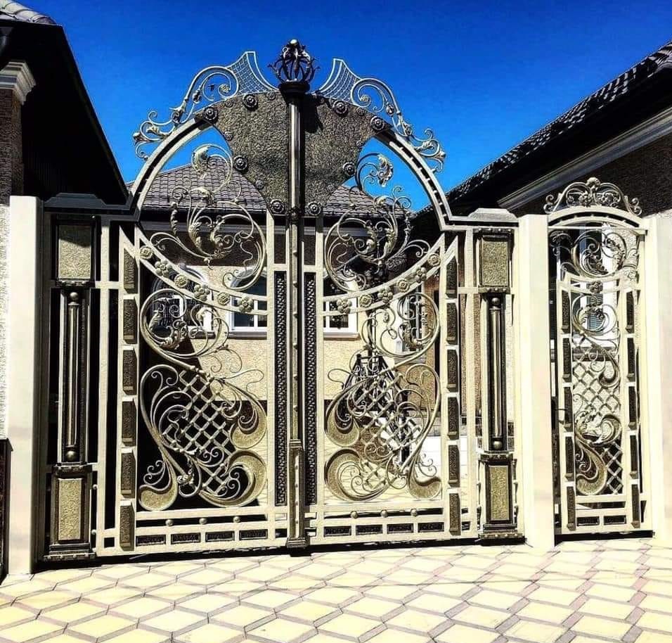 cửa cổng sắt mỹ thuật cổ điển phong cách châu âu